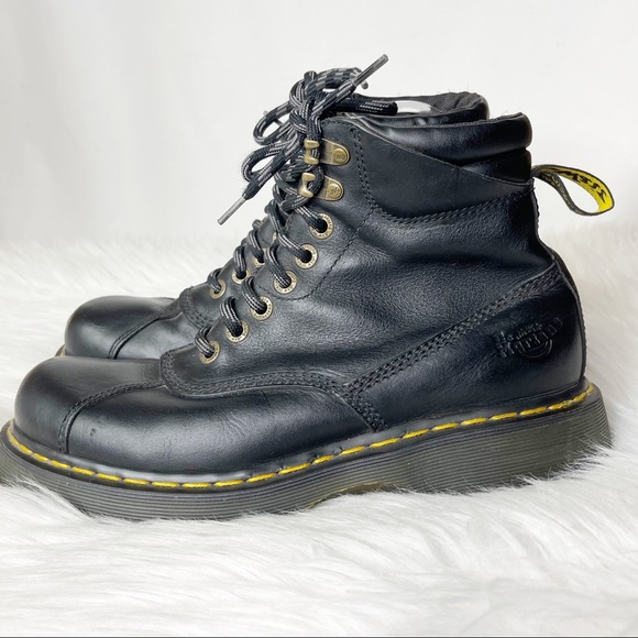 Dr. Martens Shoes - Dr. Martens Black Leather Lace Up Ankle Boot Sz 10